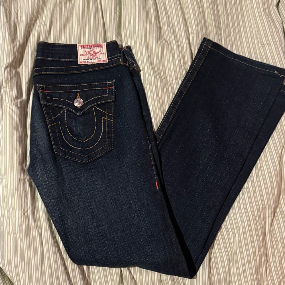 True Religion Dark Indigo Boot Cut Jeans